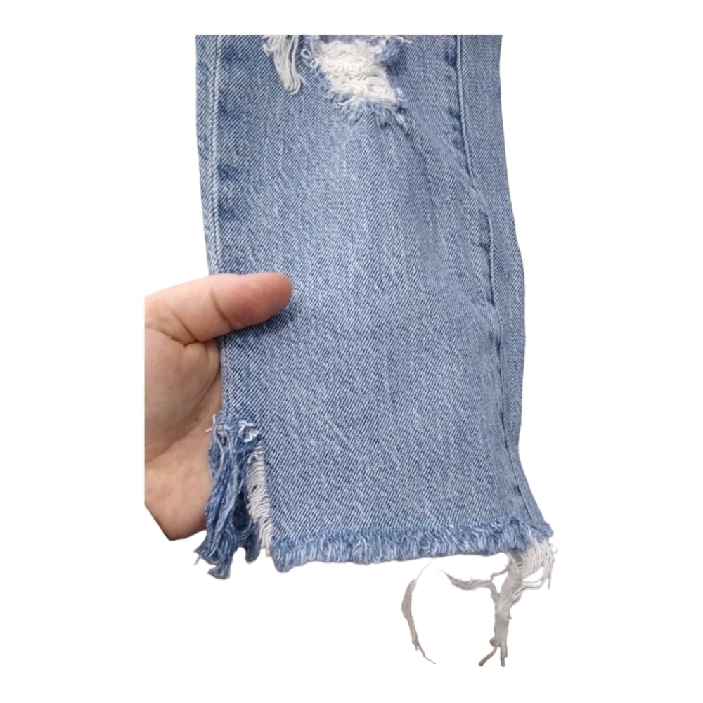 Frame La Garcon Light‎ Wash Destructed  Distressed Split Hem Size 26 - Picture 4 of 5